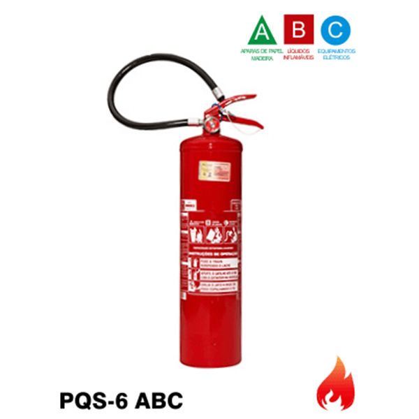 Extintor de incêndio PQS 6 kg classe ABC